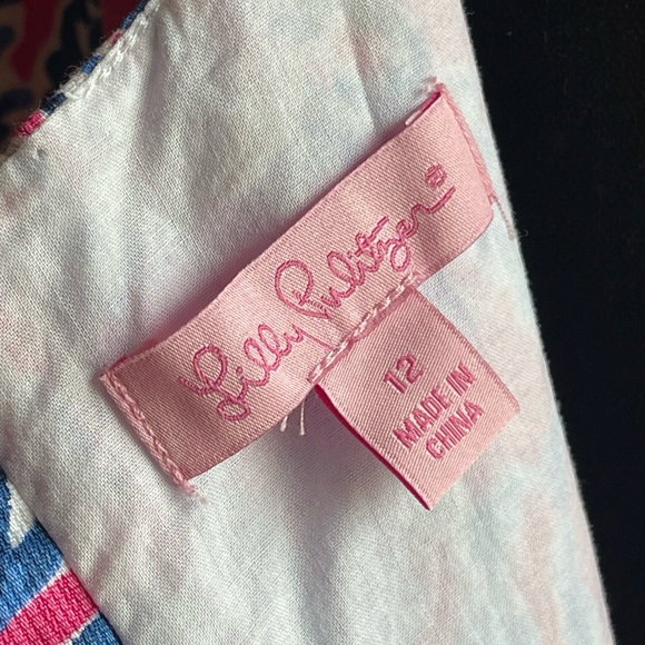Lilly Pulitzer Cathy Capri Pink Samba Coral Palm Beach Coastal Shift Dress Sz 12 - Picture 6 of 10